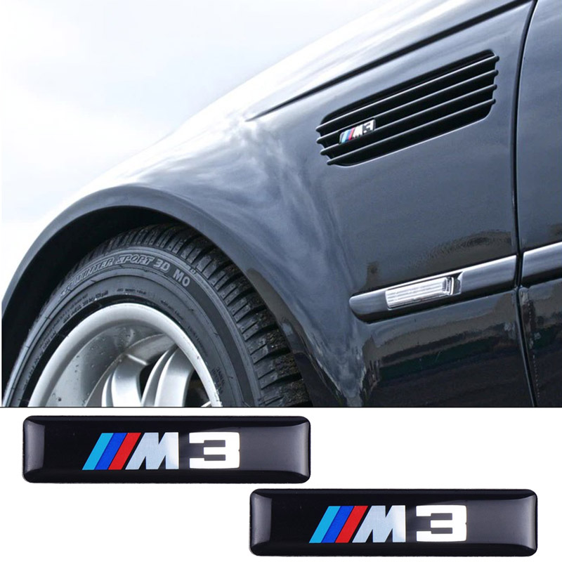 Βλησαρούλης Car Center - Αυτοκόλλητο Σήμα Bmw M3 5.5x1.2cm Με Επικάλυψη Σμάλτου 2 Τεμάχια