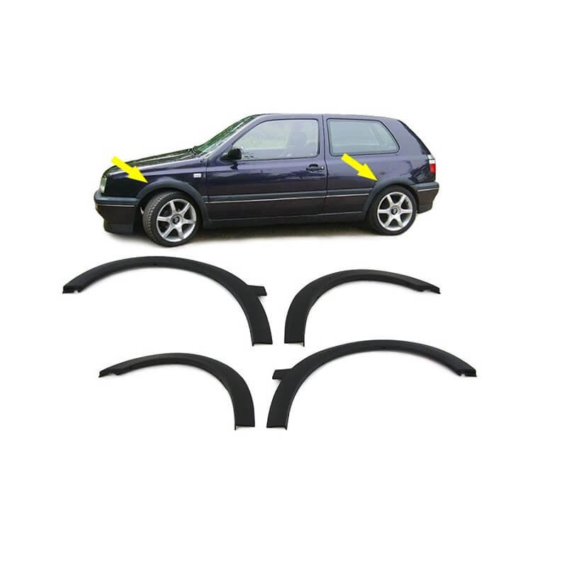 Βλησαρούλης Car Center - Πλαϊνά Φτερά Τροχών Για VW Golf ΙΙΙ (3) 91-98 Σετ 4 Τεμάχια