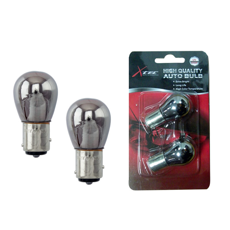 Βλησαρούλης Car Center - Λάμπες Φλας S25 P21W BA15S 12V Μονοπολική Χρωμίου Που Φωτίζει Πορτοκαλί Χρώμα X-Tec 2 Τεμάχια
