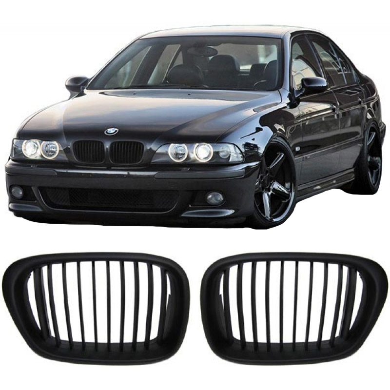 Βλησαρούλης Car Center - Καρδιές Μάσκας Για Bmw 5 E39 96-03 Μαύρο Ματ 2 Τεμάχια