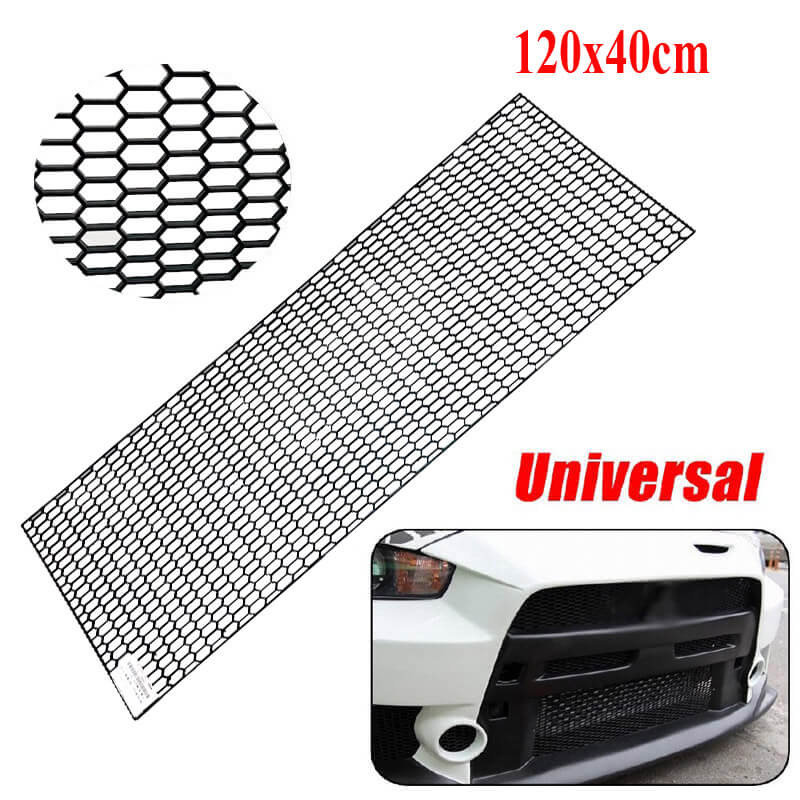 Βλησαρούλης Car Center - Σίτα Προφυλακτήρα Universal Πλαστική Honeycomb 120x40cm Με Τρύπα 30mm x 11mm Μαύρη