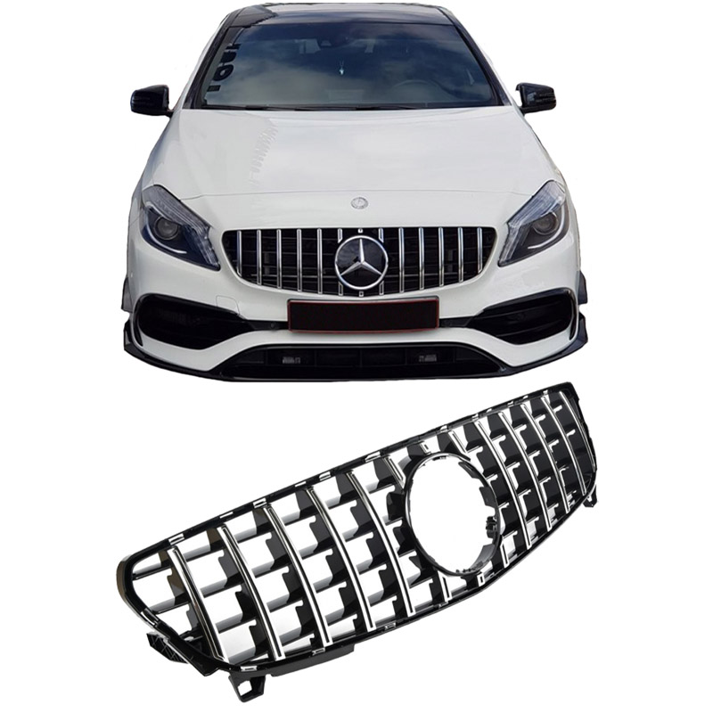 Βλησαρούλης Car Center - Μάσκα Για Mercedes-Benz A-Class W176 15-18 GT Amg Panamericana Look Μαύρο/Χρώμιο 1 Τεμάχιο