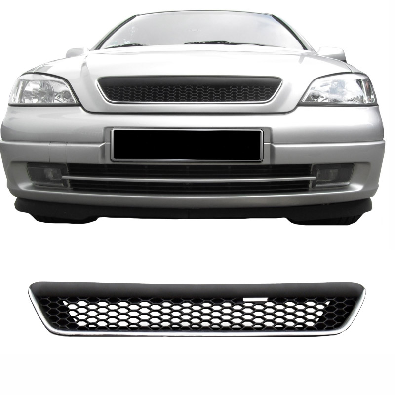 Βλησαρούλης Car Center - Μάσκα Για Opel Astra G 98-04 Κυψελωτή Χρώμιο/Μαύρη 1 Τεμάχιο