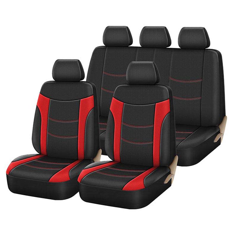 Βλησαρούλης Car Center - Καλύμματα Υφασμάτινα Super Sport All In One Μαύρο/Κόκκινο Σετ Εμπρός-Πίσω 11 Τεμάχια