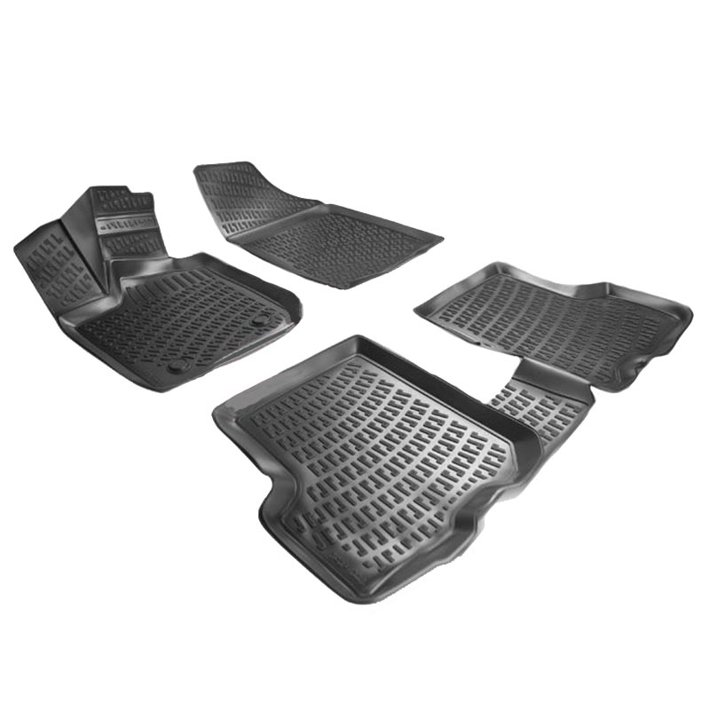 Βλησαρούλης Car Center - Πατάκια Σκαφάκια 3D Από Λάστιχο TPE Για Dacia Sandero 1 2008-2012 Rizline 4 Τεμάχια Μαύρα