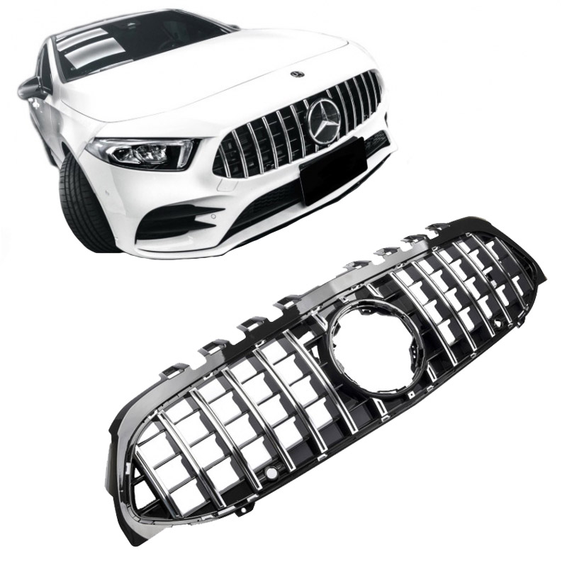 Βλησαρούλης Car Center - Μάσκα Για Mercedes-Benz A-Class W177 18+ GT Amg Panamericana Look Μαύρο/Χρώμιο 1 Τεμάχιο