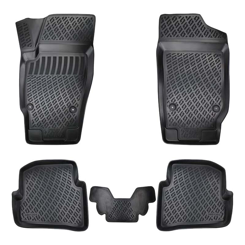 Βλησαρούλης Car Center - Πατάκια Σκαφάκια 3D Από Λάστιχο TPE Για VW Polo 6R 2009-2016 /Skoda Fabia 2014- Rizline 4 Τεμάχια Μαύρα