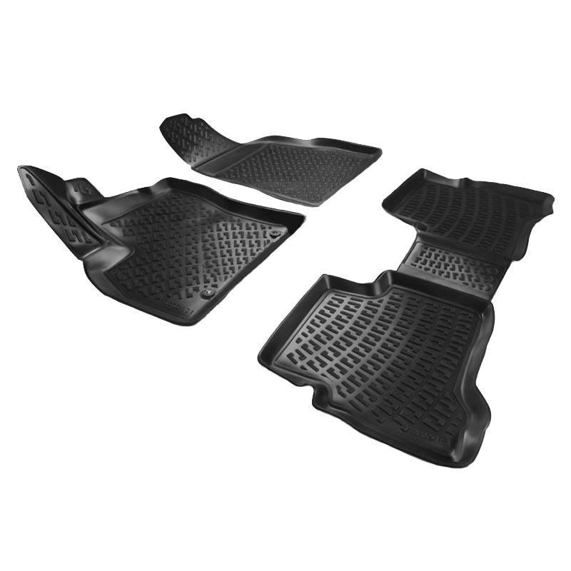 Βλησαρούλης Car Center - Πατάκια Σκαφάκια 3D Από Λάστιχο TPE Για Peugeot Βipper/Fiat Fiorino/Citroen Νemo 2008- Rizline 4 Τεμάχια Μαύρα