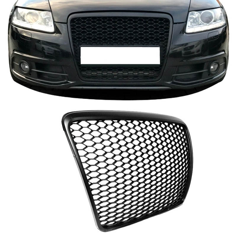 Βλησαρούλης Car Center - Μάσκα Για Audi A6 4F C6 04-11 RS6 Look Κυψελωτή Μαύρο Ματ 1 Τεμάχιο