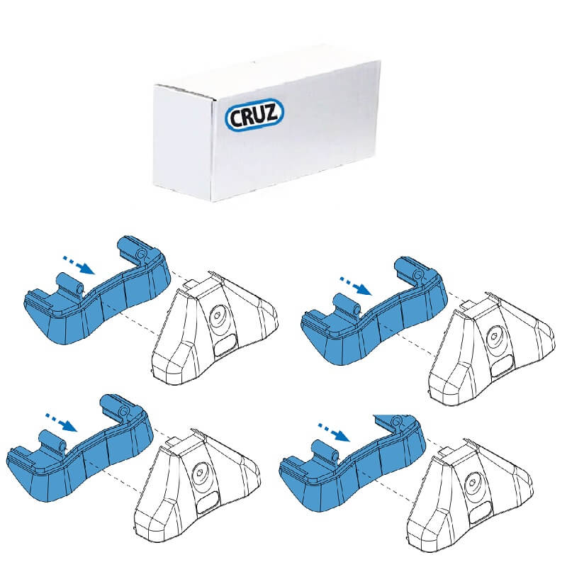 Βλησαρούλης Car Center - Ανταλλακτικά Λάστιχα CRUZ 932-005 Για Πόδια Optiplus Rail Σετ 4 Τεμάχια