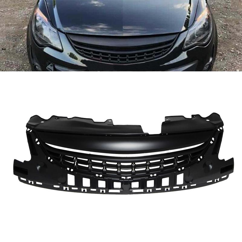 Βλησαρούλης Car Center - Μάσκα Για Opel Corsa D 11-14 Χωρίς Σήμα Με Κάθετες Γραμμές Μαύρη Ματ 1 Τεμάχιο