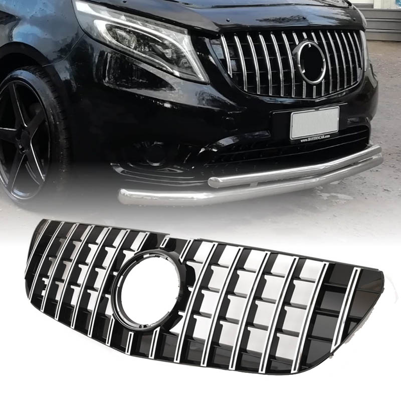 Βλησαρούλης Car Center - Μάσκα Για Mercedes-Benz Vito W447 14-19 GT Amg Panamericana Look Μαύρο/Χρώμιο 1 Τεμάχιο