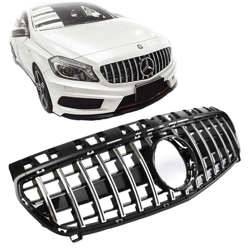 Βλησαρούλης Car Center - Μάσκα Για Mercedes-Benz A-Class W176 12-15 GT Amg Panamericana Look Μαύρο/Χρώμιο 1 Τεμάχιο
