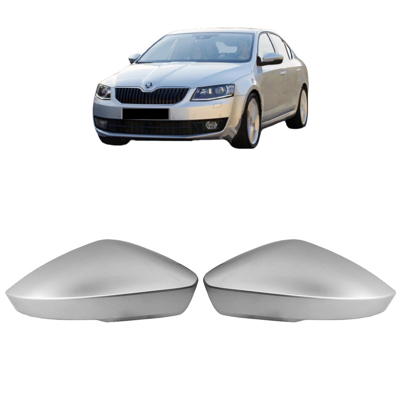 Βλησαρούλης Car Center - Καπάκια Καθρεφτών Για VW T-Roc 17+ , T-Cross 19+ , Skoda Octavia 3 (5E) 13-20 Brushed Aluminium 2 Τεμάχια