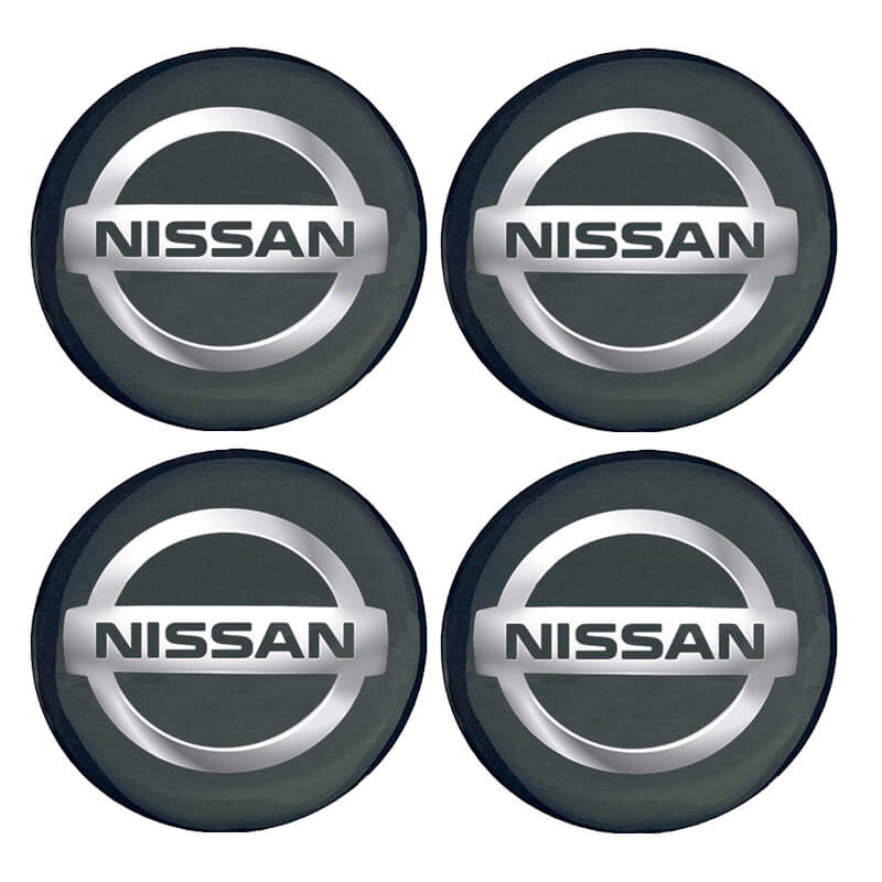 Βλησαρούλης Car Center - Αυτοκόλλητα Κέντρου Ζαντών Nissan Από Σμάλτο 60mm Set 4 Τεμάχια