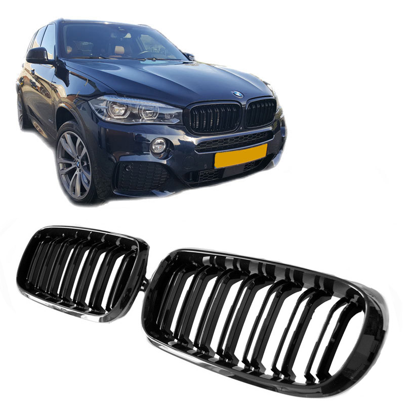 Βλησαρούλης Car Center - Καρδιές Μάσκας Για Bmw X5 F15 / X6 F16 13-18 M4 Look Με Διπλή Γρίλια Μαύρο Γυαλιστερό 2 Τεμάχια