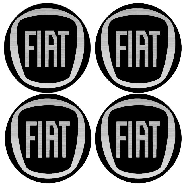 Βλησαρούλης Car Center - Αυτοκόλλητα Κέντρου Ζαντών Fiat Από Σμάλτο 60mm Set 4 Τεμάχια