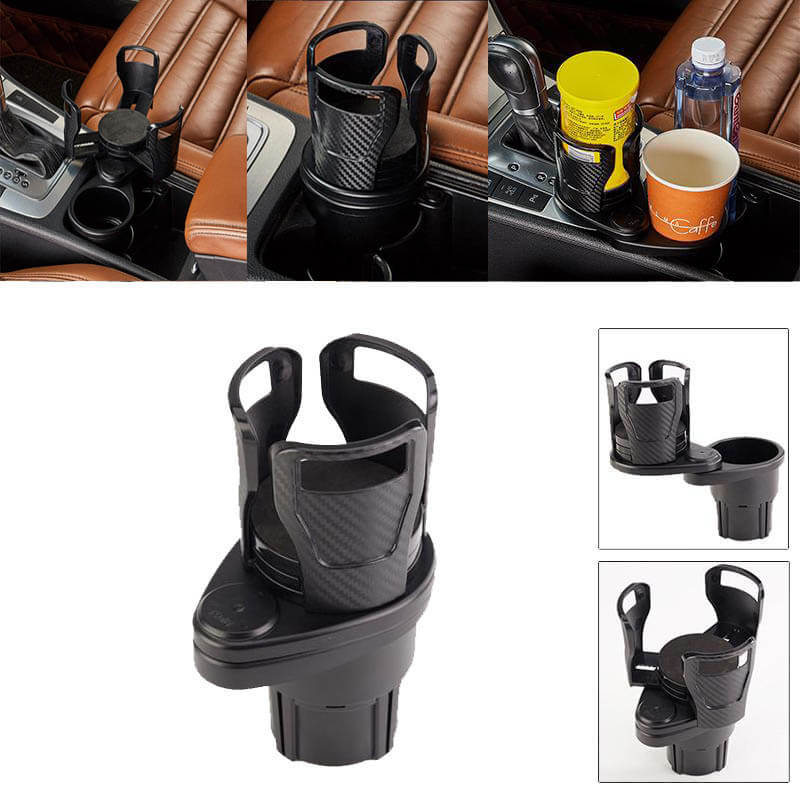 Βλησαρούλης Car Center - Ποτηροθήκη 2 Σε 1 360° Περιστρεφόμενη Βάση Carbon