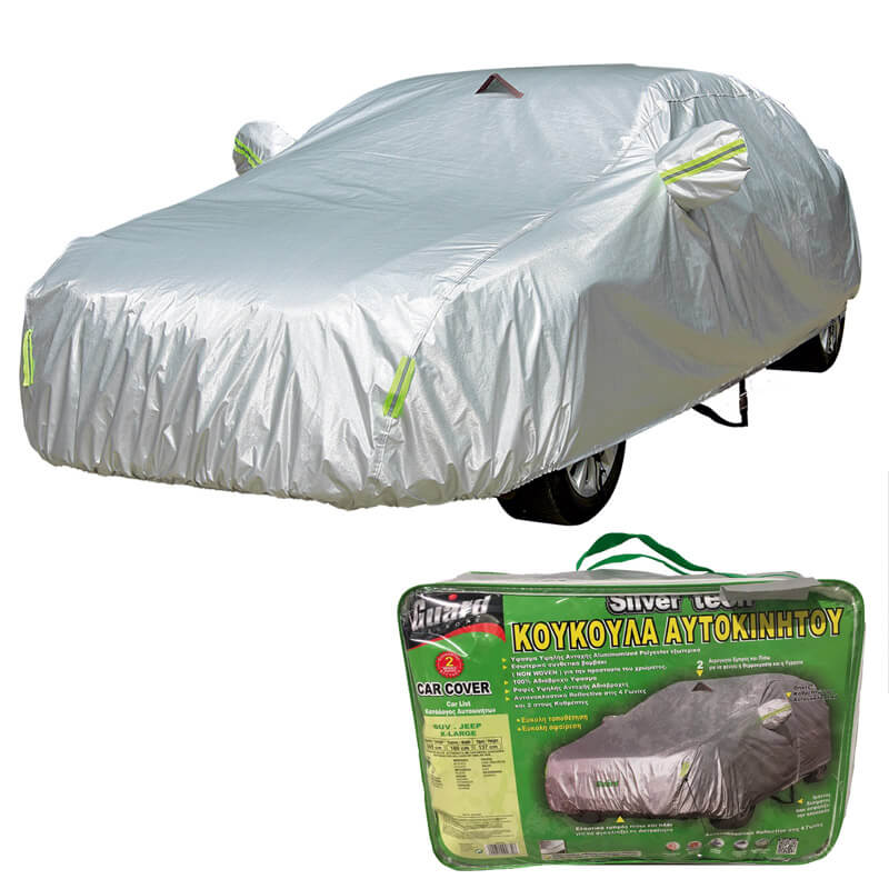 Βλησαρούλης Car Center - Κουκούλα Αυτοκινήτου Guard "SilverTech" Jeep / SUV X-Large 505x180x137cm