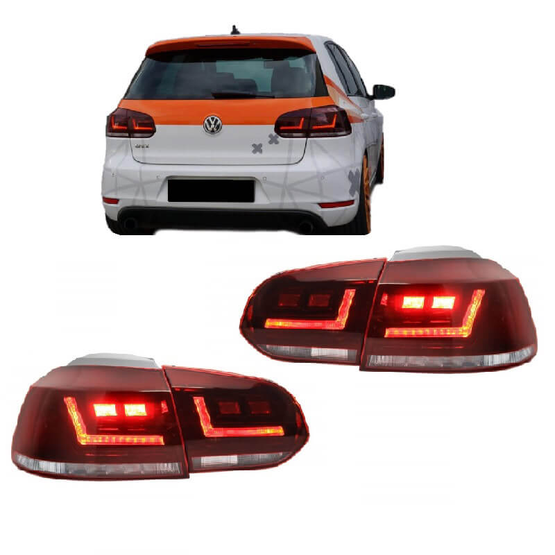 Βλησαρούλης Car Center - Πισινά Φανάρια Set Για Vw Golf VI (6) 08-12 LEDriving® Dynamic Full Led Bar Κόκκινο/Crystal Osram