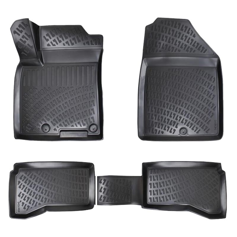 Βλησαρούλης Car Center - Πατάκια Σκαφάκια 3D Από Λάστιχο TPE Για Hyundai Ioniq 16-21 Rizline 4 Τεμάχια Μαύρα
