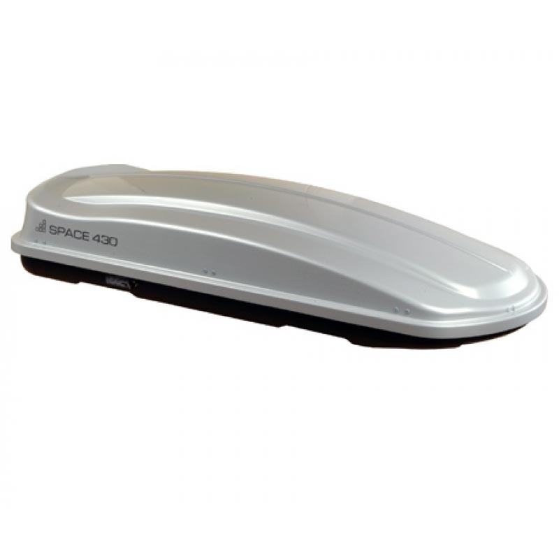 Βλησαρούλης Car Center - Μπαγκαζιέρα Οροφής Space 430L Silver Γυαλιστερή Με Διπλό Άνοιγμα