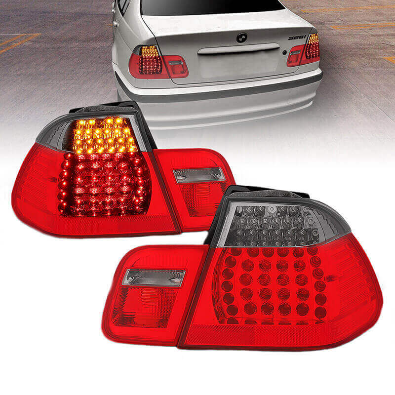 Βλησαρούλης Car Center - Πισινά Φανάρια Set Για Bmw 3 E46 Sedan 01-05 Led Κόκκινο/Φιμέ Eagle Eyes