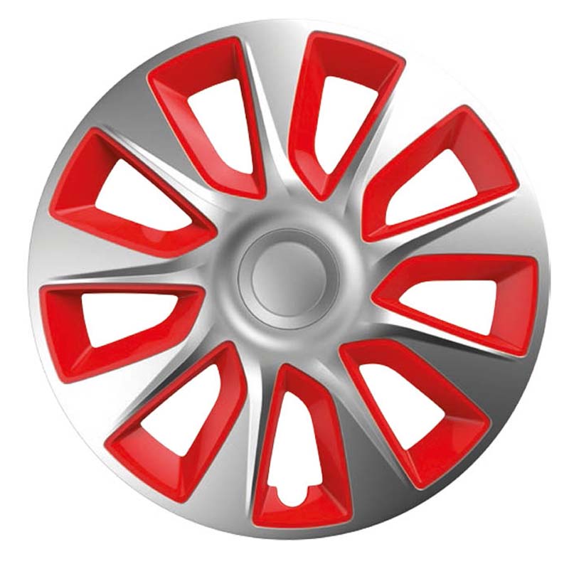 Βλησαρούλης Car Center - Τάσια Τροχών Αυτοκινήτου 15" Stratos 101461 Ασημί & Κόκκινο CBX 4 Τεμάχια