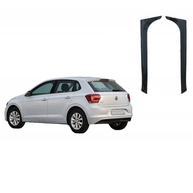 Βλησαρούλης Car Center - Αεροτομές Πρόσθετα Δεξιά Αριστερά Για VW Polo AW 18+ Μαύρο Γυαλιστερό Πλαστικό Standard Έκδοση 2 Τεμάχια