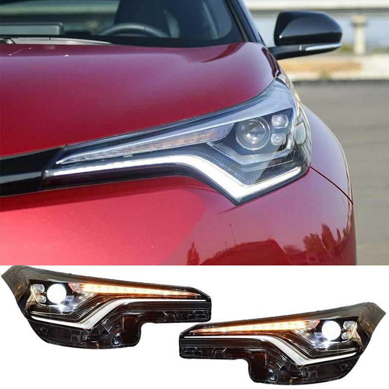 Βλησαρούλης Car Center - Μπροστινά Φανάρια Set Για Toyota C-HR 16+ DRL Full Led & Led Signal With Motor Carner