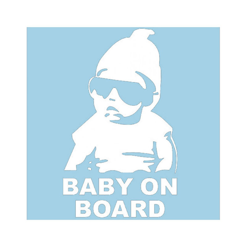 Βλησαρούλης Car Center - Αυτοκόλλητο "Baby On Board" Λευκό 18x10cm 1 Τεμάχιο