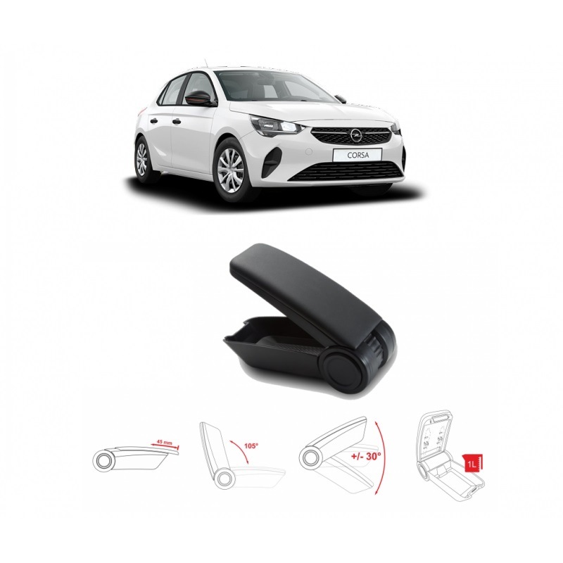 Βλησαρούλης Car Center - Κονσόλα Χειροφρένου Τεμπέλης Armster OE1 Για Opel Corsa F 2020+ Χωρίς Εργοστασιακό Τεμπέλη Μαύρο Χρώμα