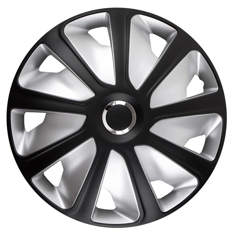 Βλησαρούλης Car Center - Τάσια Τροχών Αυτοκινήτου 15" Craft 105094 Μαύρο-Ασημί Με Δαχτυλίδι Χρωμίου RC CBX 4 Τεμάχια