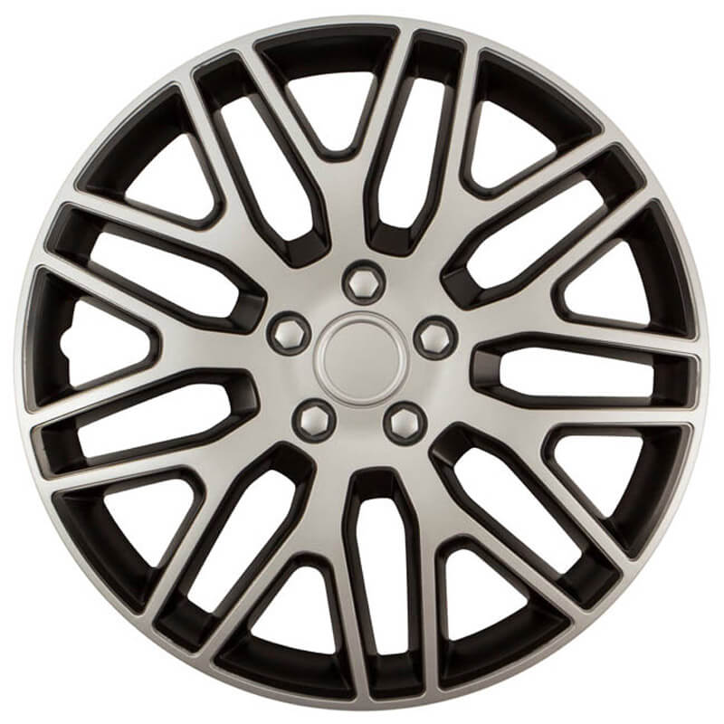 Βλησαρούλης Car Center - Τάσια Τροχών Αυτοκινήτου 16" Dakar 108514 Ασημί-Mαύρο Με Μπουλόνια Χρωμίου NC CBX 4 Τεμάχια