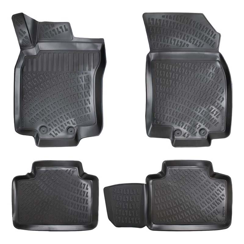 Βλησαρούλης Car Center - Πατάκια Σκαφάκια 3D Από Λάστιχο TPE Για Renault Koleos 16+ Rizline 4 Τεμάχια Μαύρα