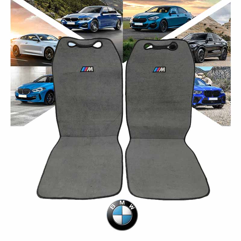 Βλησαρούλης Car Center - Πλατοκαθίσματα Μπροστινά Πετσέτα για BMW ///M Γκρι 2 Τεμαχίων OEM