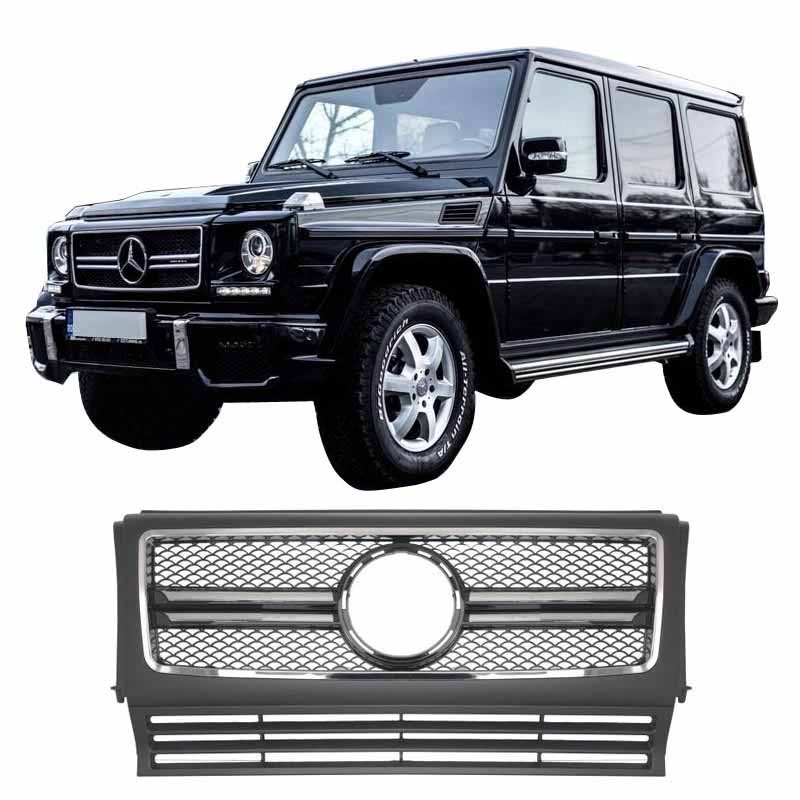 Βλησαρούλης Car Center - Μάσκα Για Mercedes-Benz G-Class W461 W463 90-15 Amg G55/G65 Look Μαύρο/ Χρώμιο 1 Τεμάχιο
