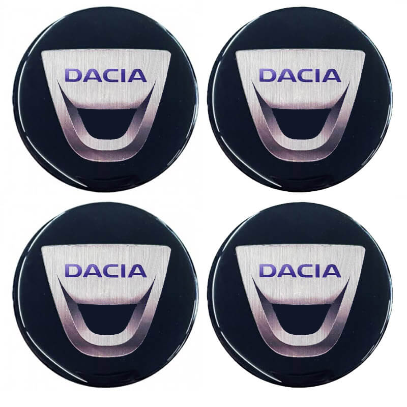 Βλησαρούλης Car Center - Αυτοκόλλητα Κέντρου Ζαντών Dacia Από Σμάλτο 60mm Set 4 Τεμάχια
