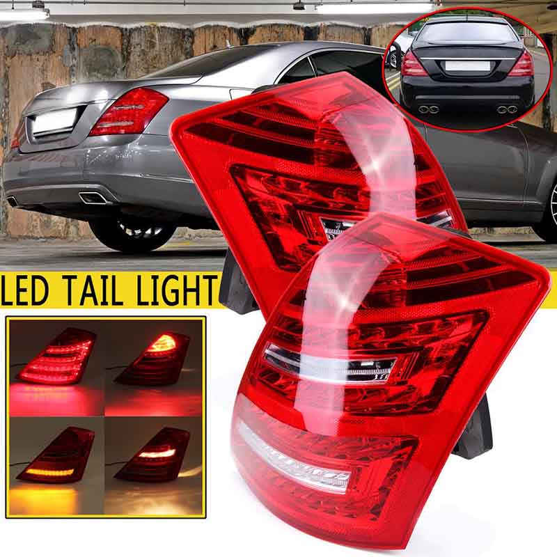 Βλησαρούλης Car Center - Πισινά Φανάρια Set Για Mercedes-Benz S-Class W221 05-09 Led Κόκκινο/Crystal Carner