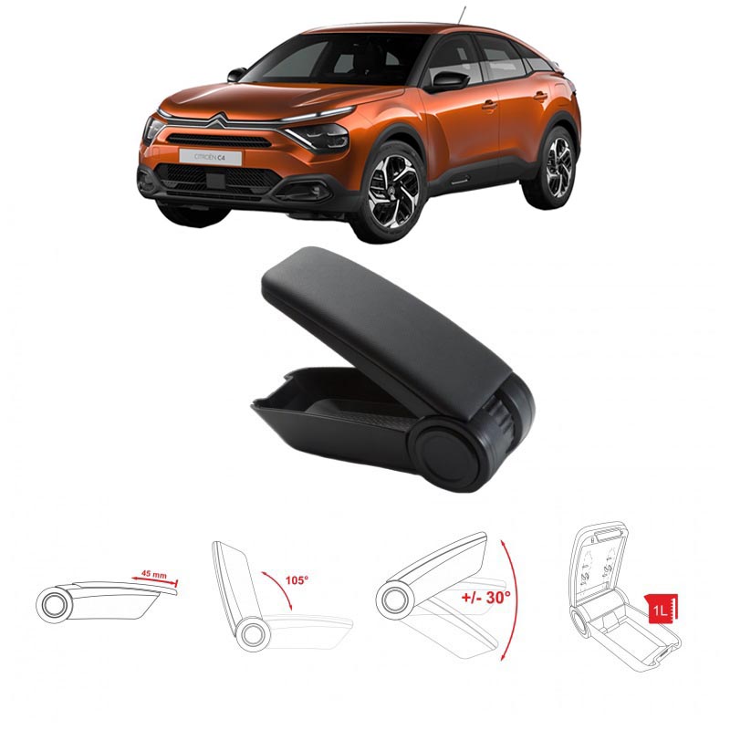 Βλησαρούλης Car Center - Κονσόλα Χειροφρένου Τεμπέλης Armster OE1 Για Citroen C4 Spacetourer 2019+ Χωρίς Εργοστασιακό Τεμπέλη Μαύρο Χρώμα