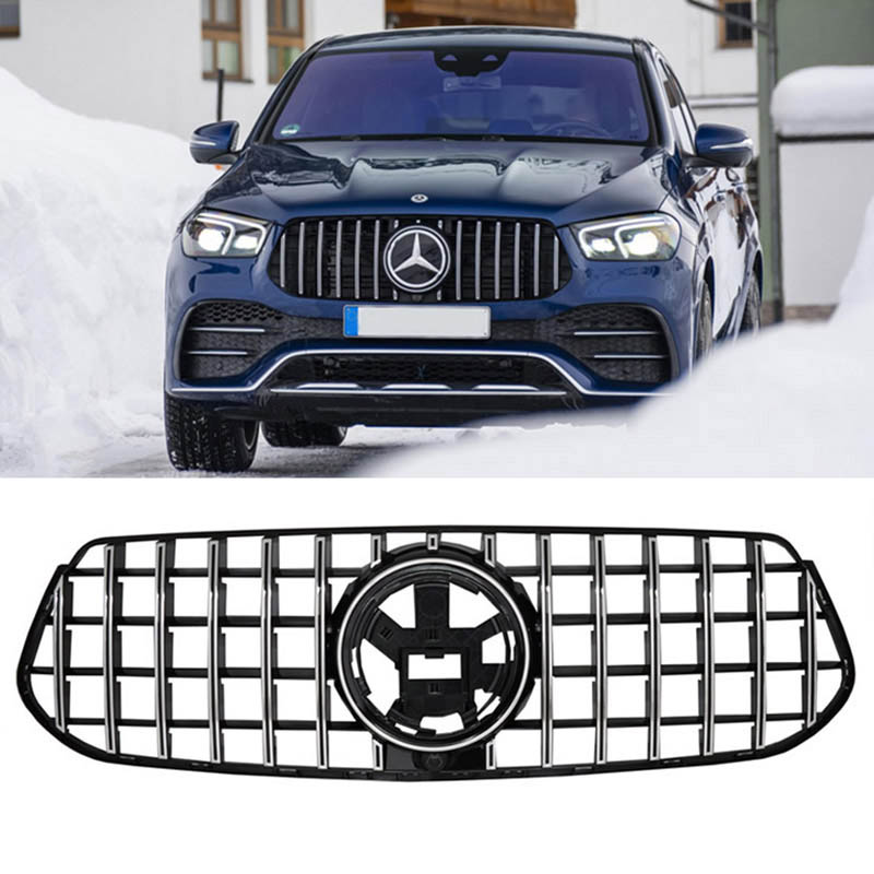 Βλησαρούλης Car Center - Μάσκα Για Mercedes-Benz GLE-Class W167/C167/V167 19+ GT Amg Panamericana Look Μαύρο/Χρώμιο 1 Τεμάχιο