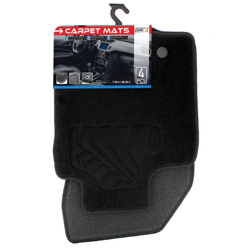 Βλησαρούλης Car Center - Πατάκια Αυτοκινήτου Μοκέτα Για Dacia Duster 10-17 Car+ Black 4 Τεμάχια