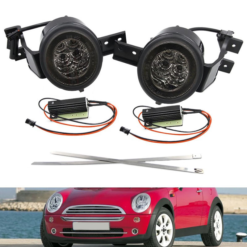 Βλησαρούλης Car Center - Μπροστινά Φλας Για Mini Cooper R50 / R52 / R53 01-06 Με Φώτα Θέσης Led Smoke 2 Τεμάχια