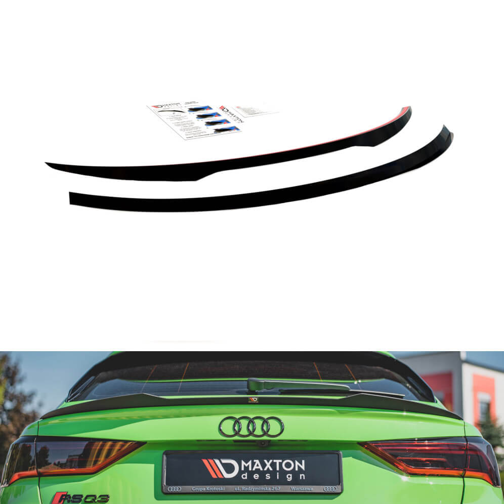 Βλησαρούλης Car Center - Αεροτομή Πορτ Παγκάζ Για Audi Q3 F3 19+ Sportsback Μάυρη Γυαλιστερή Maxton Design Από Abs Πλαστικό