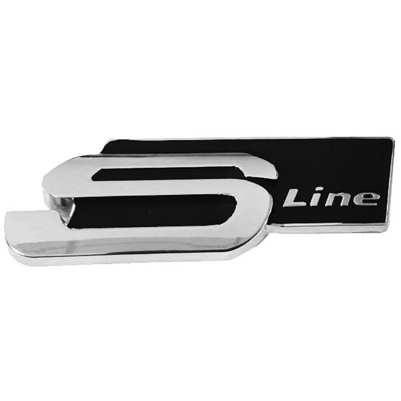 Βλησαρούλης Car Center - Αυτοκόλλητο 3D Σήμα S-Line Μαύρο / Ασημί 7cm 1 Τεμάχιο