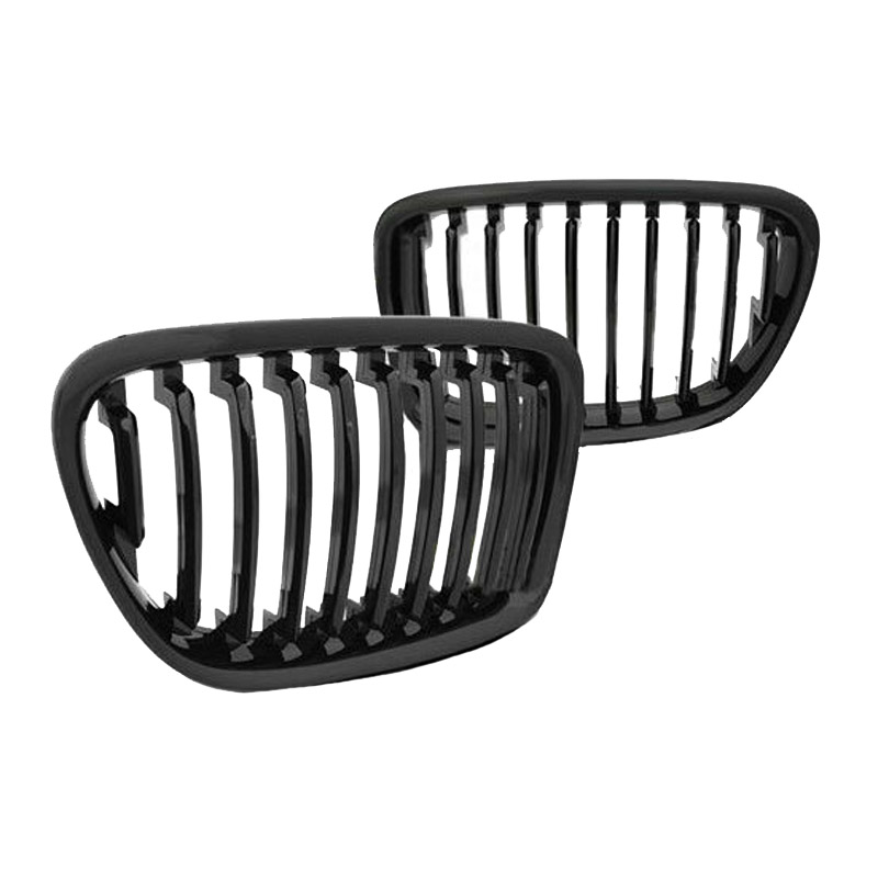 Βλησαρούλης Car Center - Καρδιές Μάσκας Για Bmw X1 E84 09-12 Μαύρο Γυαλιστερό 2 Τεμάχια