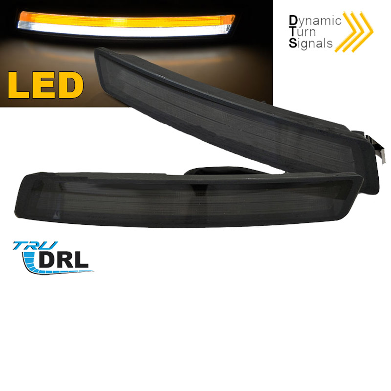 Βλησαρούλης Car Center - Μπροστινά Φλας Για Vw New Beetle 06-11 Με Dynamic Led Φλας & Tube DRL Φιμέ 2 Τεμάχια Vinstar