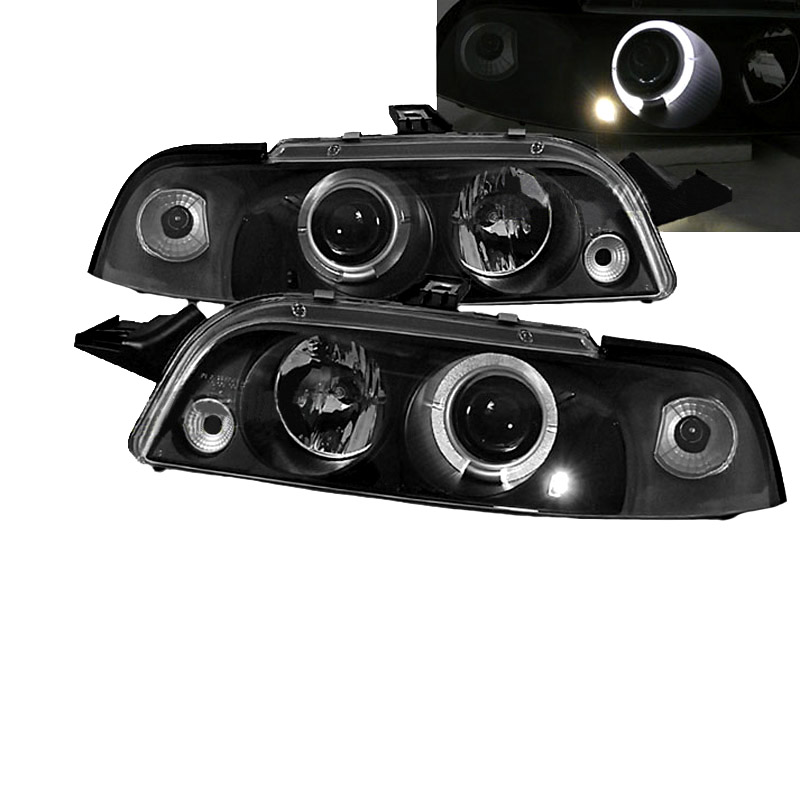 Βλησαρούλης Car Center - Μπροστινά Φανάρια Set Για Fiat Punto 93-99 Angel Eyes Μαύρα H1/H1 Sonar