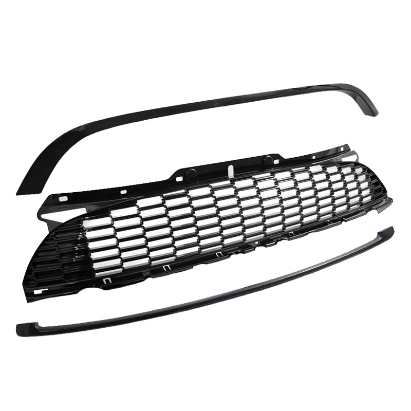 Βλησαρούλης Car Center - Μάσκα Για Mini Cooper 06-14 R56 / R57 / R55 S/JCW Κυψελωτή Γυαλιστερή Μαύρη 3 Τεμάχια