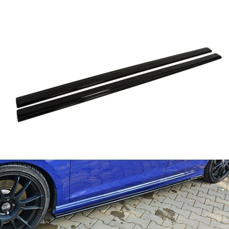 Βλησαρούλης Car Center - Πλαινά Μαρσπιέ Για VW Golf VII (7) 11-16 R & R-Line Γυαλιστερό Μαύρο Από Abs Πλαστικό Maxton Design 2 Τεμάχια